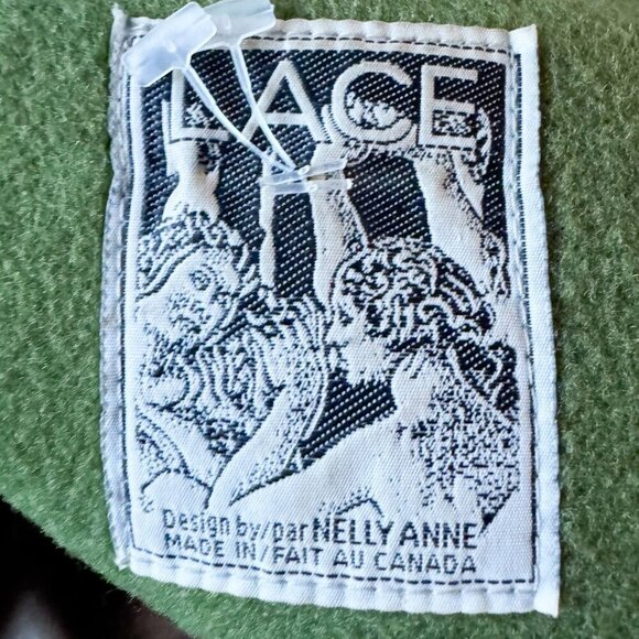 Lace by Nelly Anne Green Wool Faux Fur Fitted Waist A line Coat XXL - Picture 11 of 12